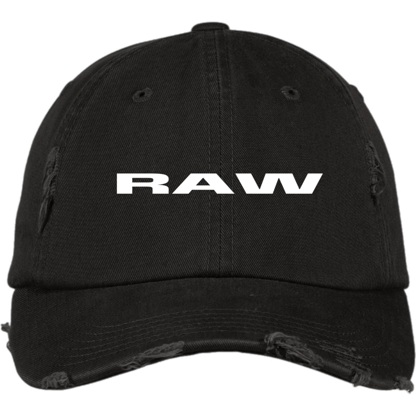 Raw distressed cap