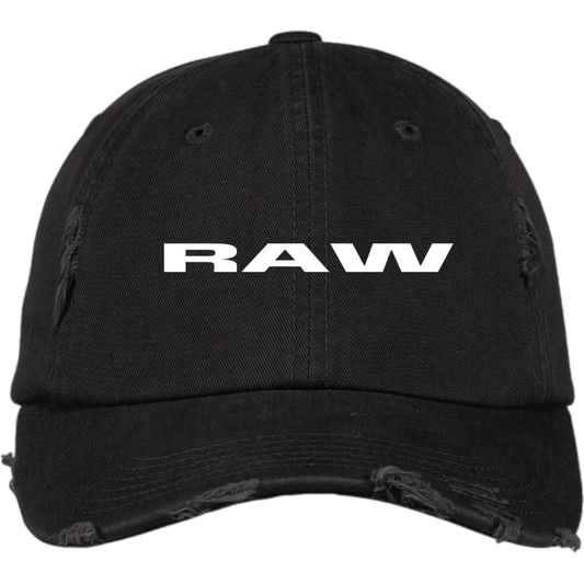 Raw distressed cap