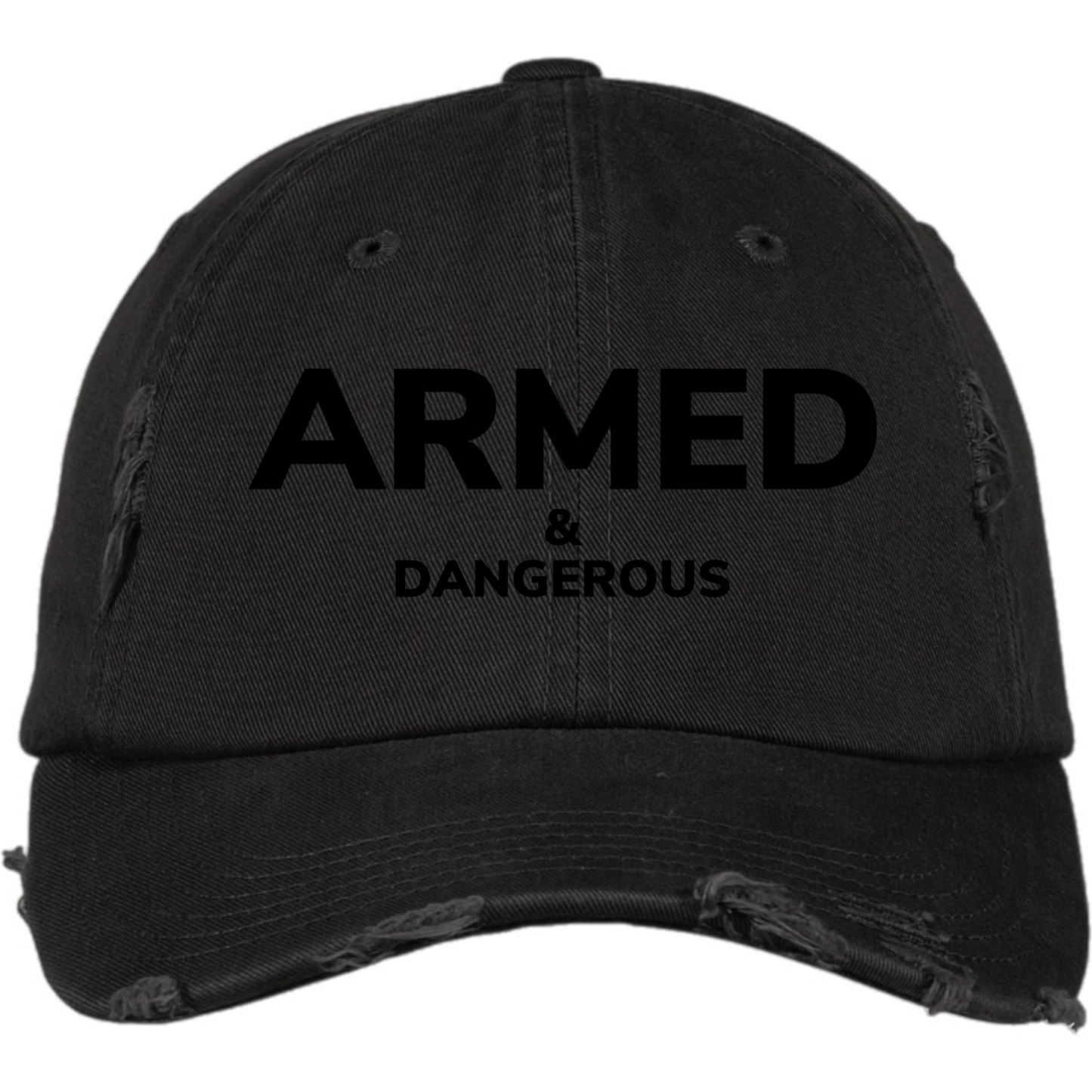 Armed & Dangerous distressed cap