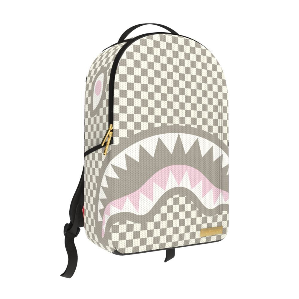 Sprayground KNIT SHARKS IN PARIS IN CREAM DLX BACKPACK