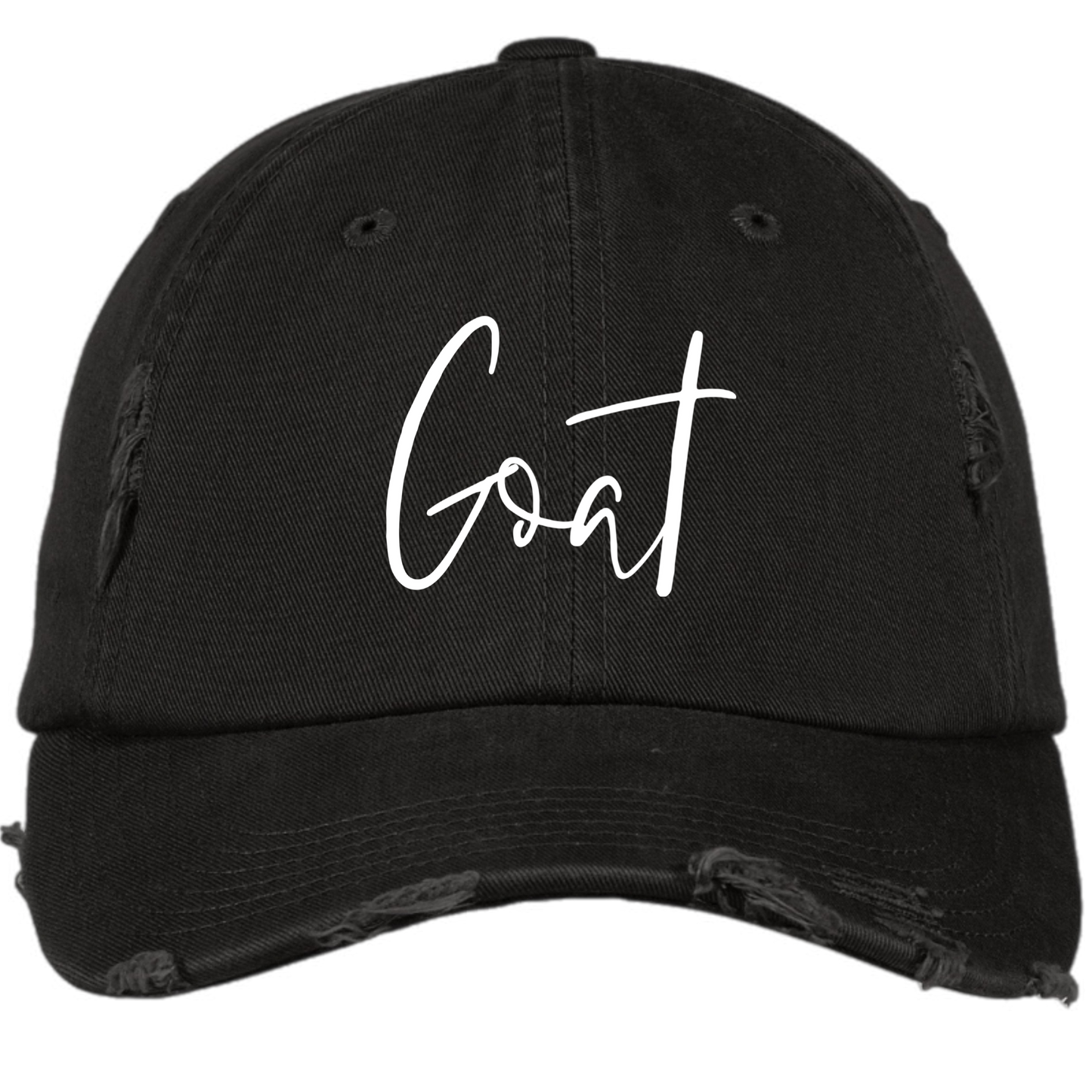 Goat distressed cap